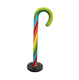 Large Traditional Rainbow Candy Cane Over Sized Statue - LM Treasures 