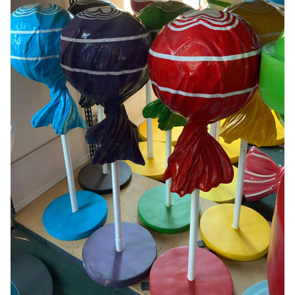 Red Lollipop Over Sized Statue - LM Treasures 