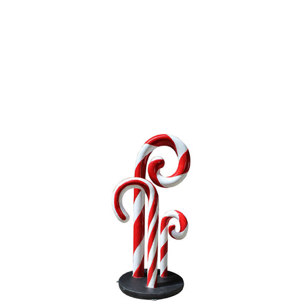 Peppermint Swirl Candy Cane Trio Over Sized Statue - LM Treasures 