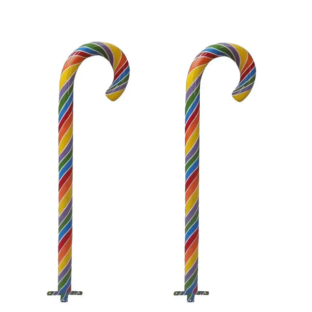 Rainbow Candy Cane No Base Over Sized Statue LM Treasures - PT