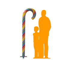 Rainbow Candy Cane No Base Over Sized Statue - LM Treasures 