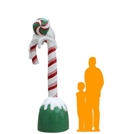 Candy Cane Snow Over Sized Statue - LM Treasures 