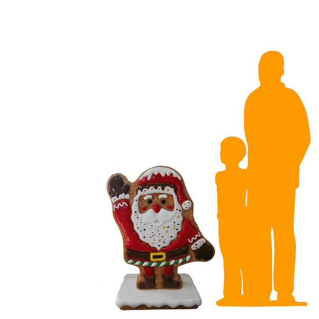 Santa Gingerbread Cookie Over Sized Statue LM Treasures - PT