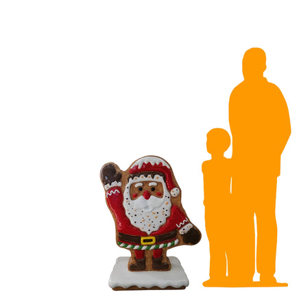 Santa Gingerbread Cookie Over Sized Statue - LM Treasures 