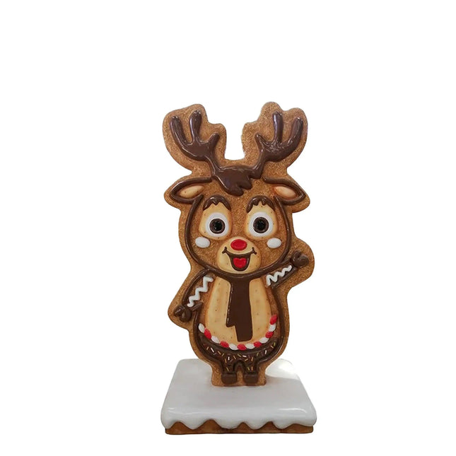 Reindeer Gingerbread Cookie Over Sized Statue LM Treasures - PT