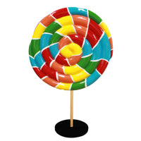 Large Rainbow Twirl Lollipop Over Sized Statue - LM Treasures 