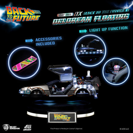 Back to the Future II Delorean Floating DX Version Statue Beast Kingdom - LM Treasures 