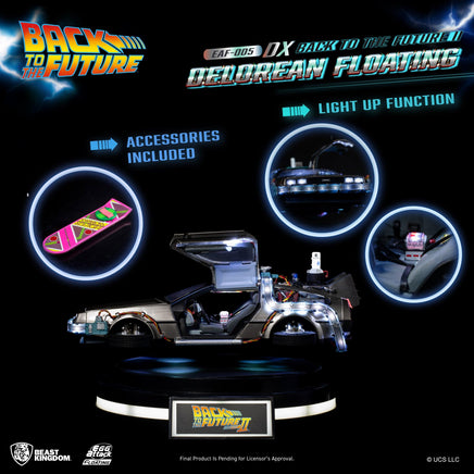 Back to the Future II Delorean Floating Statue Beast Kingdom - LM Treasures 