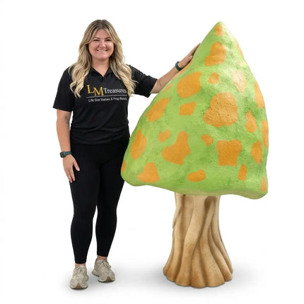 Green Fantasy Mushroom Over Sized Statue LM Treasures - T