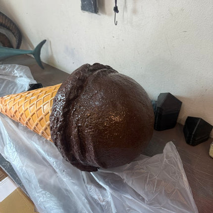 Hanging One Scoop Chocolate Ice Cream Over Sized Statue