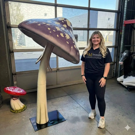 Purple Mushroom Parasol Over Sized Statue LM Treasures - H