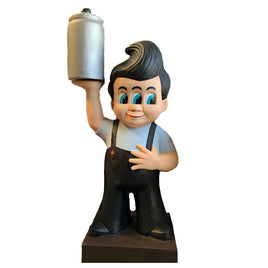 Three Eye Boy Holding Spray Can Life Size Statue - LM Treasures 