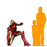 Metal Man Super Hero Kneeling Life Size Statue - LM Treasures 