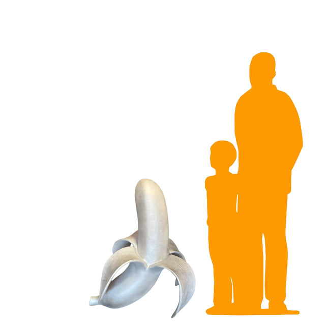 Silver Banana Peeling Over Sized Statue LM Treasures - A