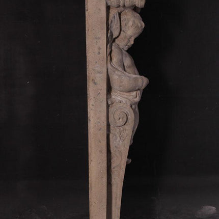 Cherub Stone Column Set Life Size Statue - LM Treasures 