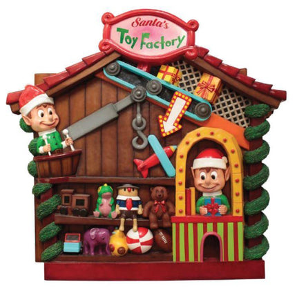 Santa's Toy Factory Workshop Backdrop Facade Statue - LM Treasures 