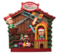 Santa's Toy Factory Workshop Backdrop Facade Statue - LM Treasures 