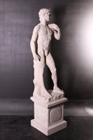 Stone David on Base Life Size Statue - LM Treasures 