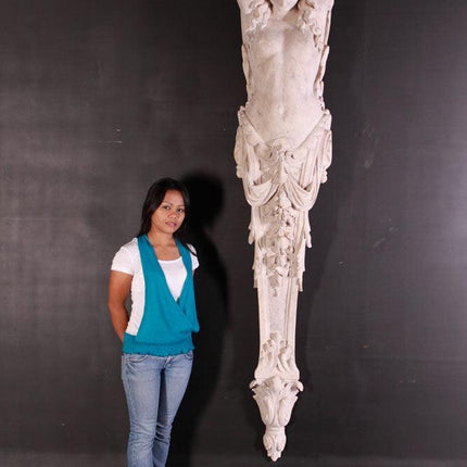 Stone Lady Column Large Life Size Statue - LM Treasures 