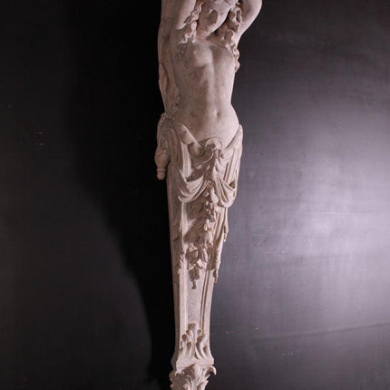 Stone Lady Column Large Life Size Statue - LM Treasures 