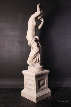 Stone Elizabeth Nude on Base Life Size Greek Roman Prop Resin Decor - LM Treasures 