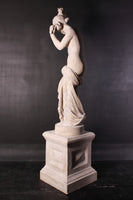 Stone Elizabeth Nude on Base Life Size Greek Roman Prop Resin Decor - LM Treasures 