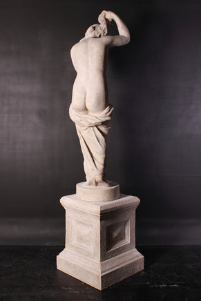 Stone Elizabeth Nude on Base Life Size Greek Roman Prop Resin Decor - LM Treasures 