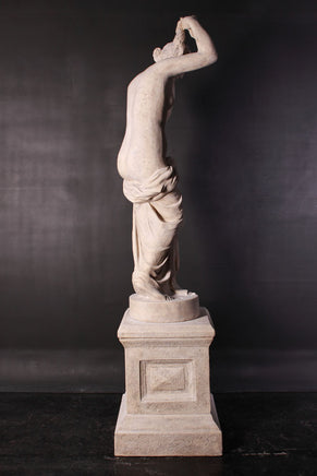 Stone Elizabeth Nude on Base Life Size Greek Roman Prop Resin Decor - LM Treasures 