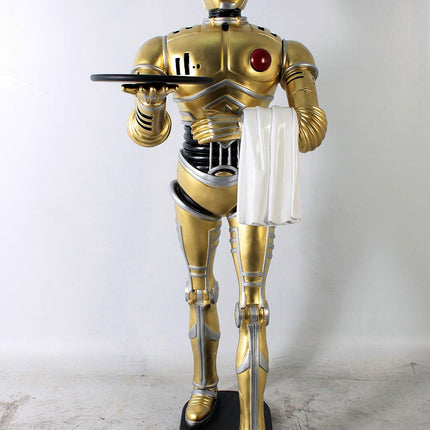 Android Gold Robot Droid Butler Life Size Statue - LM Treasures 
