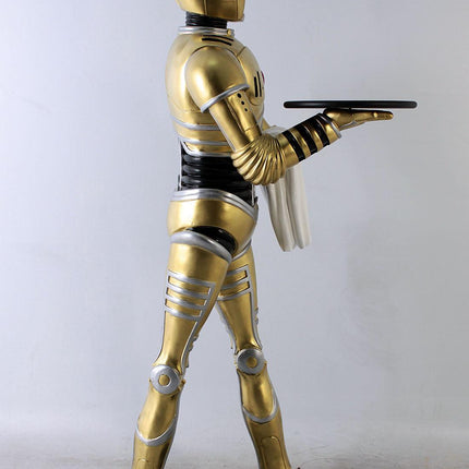 Android Gold Robot Droid Butler Life Size Statue - LM Treasures 