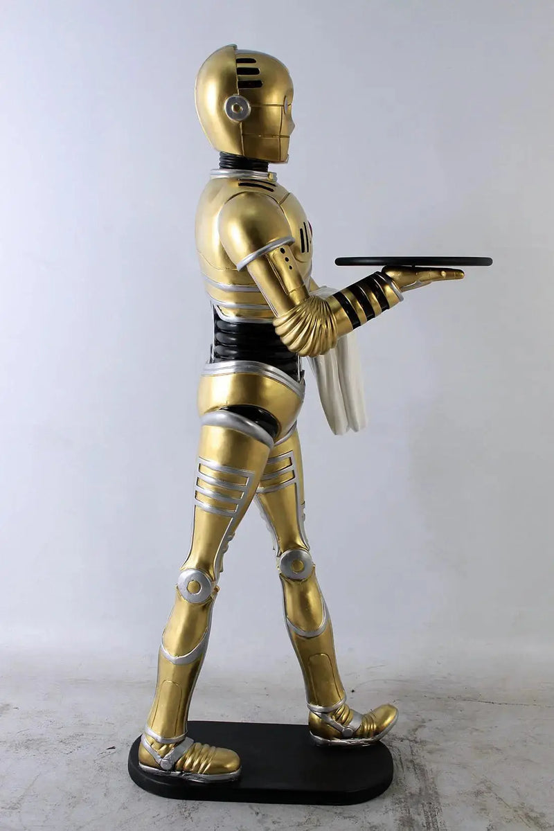 Android Gold Robot Droid Butler Life Size Statue| LM Treasures