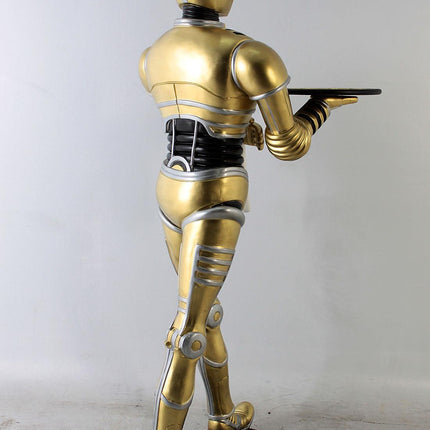 Android Gold Robot Droid Butler Life Size Statue - LM Treasures 