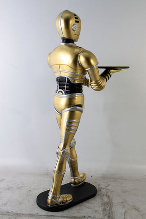 Android Gold Robot Droid Butler Life Size Statue - LM Treasures 