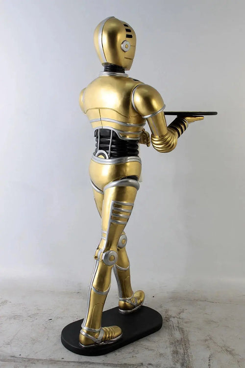 Android Gold Robot Droid Butler Life Size Statue| LM Treasures