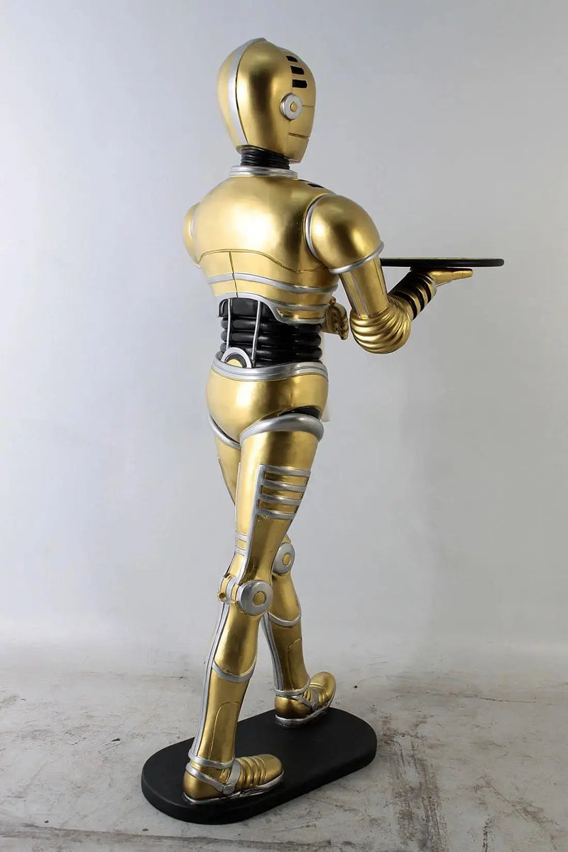 Android Gold Robot Droid Butler Life Size Statue| LM Treasures