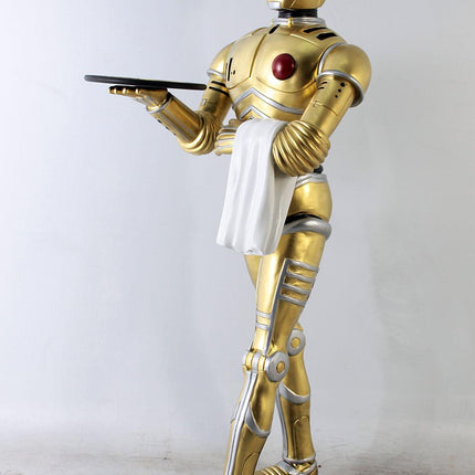 Android Gold Robot Droid Butler Life Size Statue - LM Treasures 