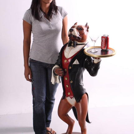Pit Bull Butler Statue - LM Treasures 