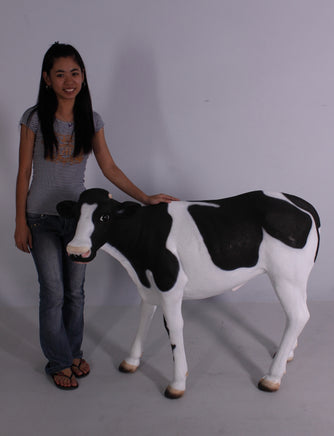 Baby Holstein Cow Life Size Statue - LM Treasures 