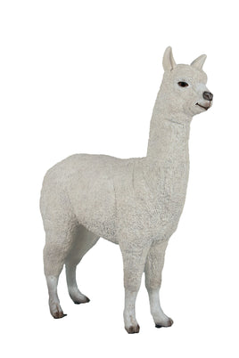 White Alpaca Life Size Statue - LM Treasures 