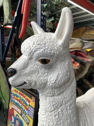 White Alpaca Life Size Statue - LM Treasures 