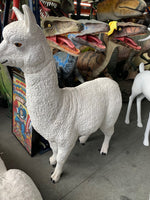 White Alpaca Life Size Statue - LM Treasures 