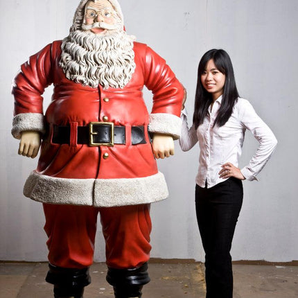 Jolly Santa Claus Christmas Life Size Statue - LM Treasures 