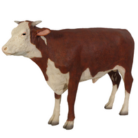 Hereford Steer Cow Life Size Statue - LM Treasures 