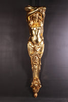 Stone Column Lady Pilaster Gold Greek Roman Prop Resin Decor - LM Treasures 