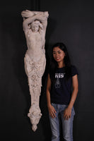Stone Column Lady Pilaster Small Greek Roman Prop Resin Decor - LM Treasures 