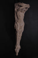 Stone Column Lady Pilaster Small Greek Roman Prop Resin Decor - LM Treasures 