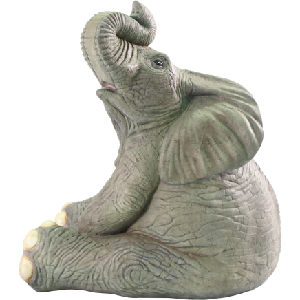 Sitting Elephant Fountain Life Size Statue - LM Treasures 