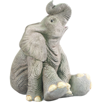 Sitting Elephant Fountain Life Size Statue - LM Treasures 
