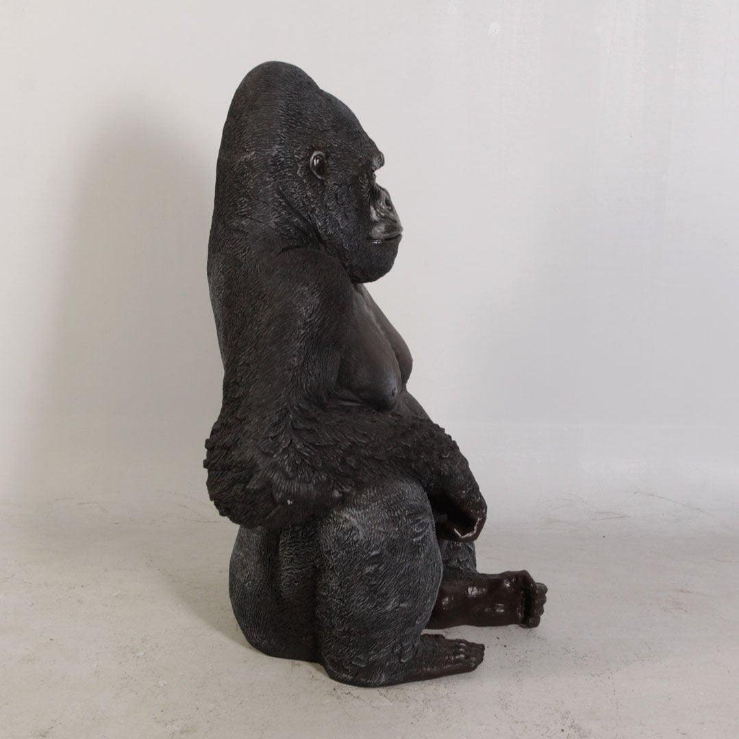 Life Size Gorilla Sculpture - Sitting