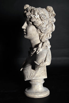 Stone Bust Sabine Greek Roman Prop Resin Decor - LM Treasures 